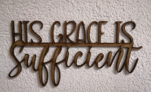 Holzschrift His Grace